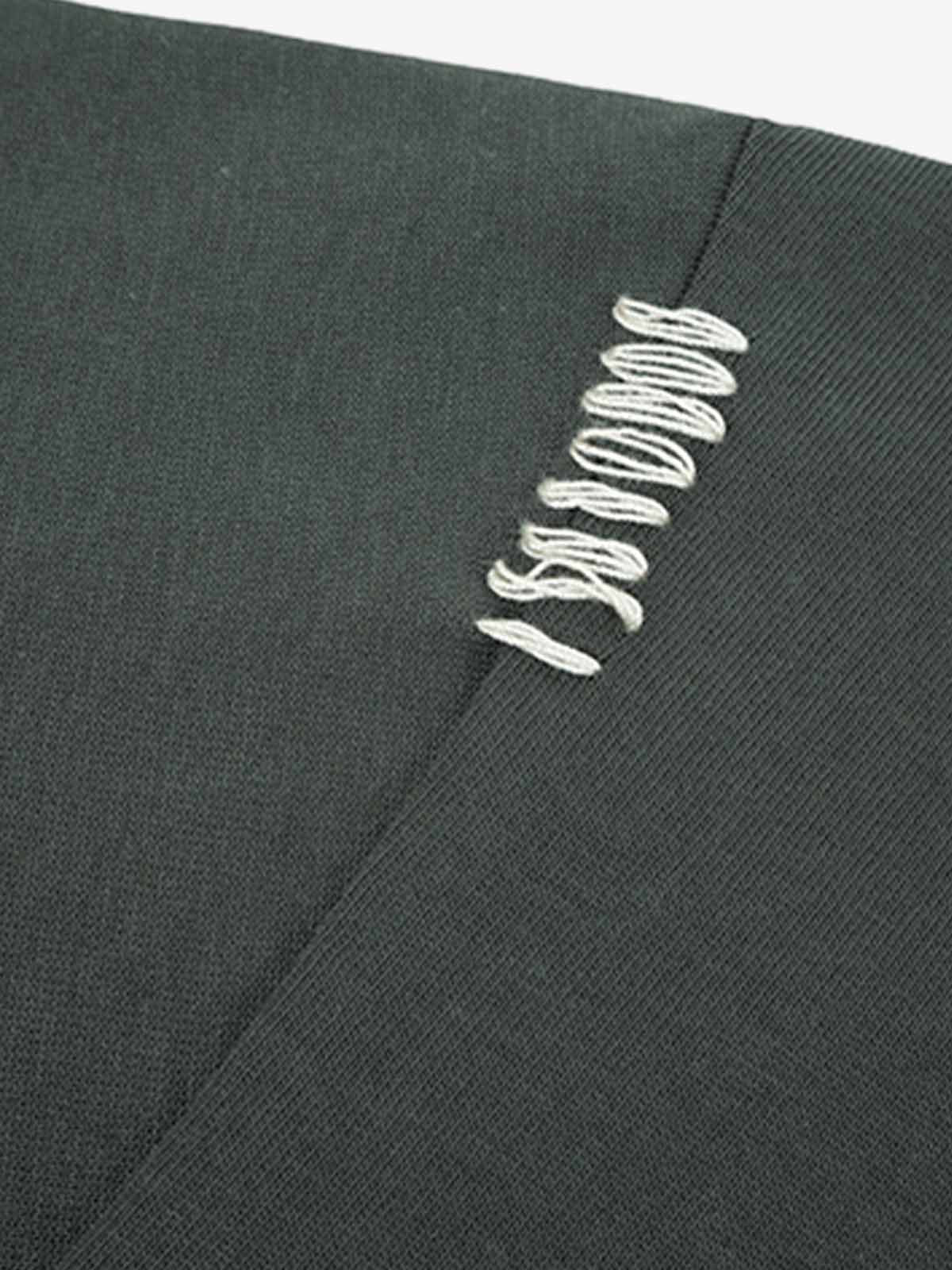 Cotton Oversized T-Shirt with Contrast Stitching and Minimalist Design 