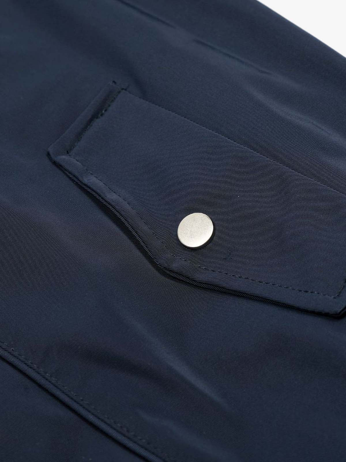 Classic Bomber Jacket with Plaid Collar Detail for Men 