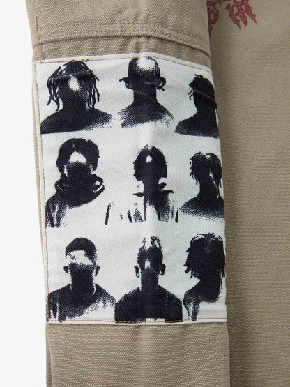 Supermade Multi-Element Appliqué Patchwork Denim Suit 