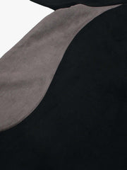 Cotton Blend Oversized Sport T-Shirt with Contrast Panels and Logo Print 