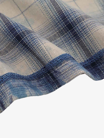 Plaid Graphic Short-sleeved Shirt