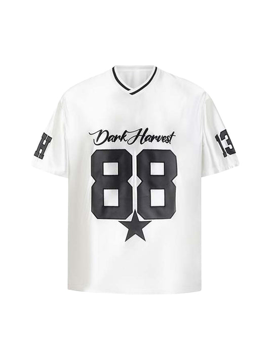 Number "88" Sports Jersey Print T-shirt 