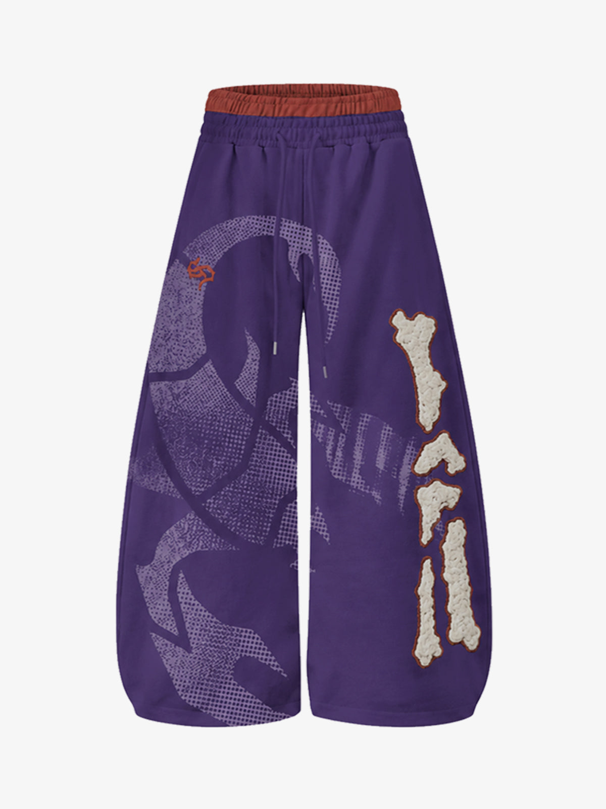 Scorpion Skeleton Graphic Wide-Leg Sweatpants