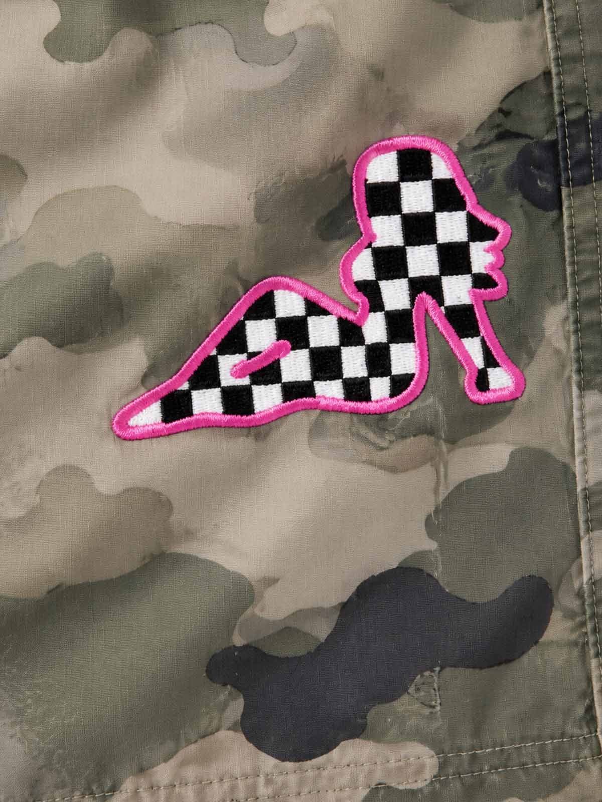 Camo Racing Embroidered Water-Resistant Sports Pants