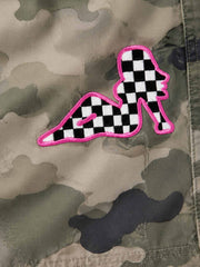 Camo Racing Embroidered Water-Resistant Sports Pants