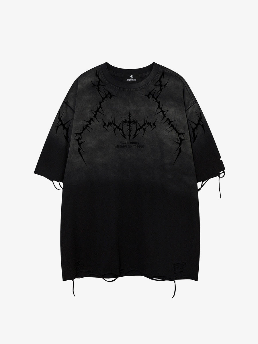 Vintage Thorn Graphic Distressed T-Shirt 
