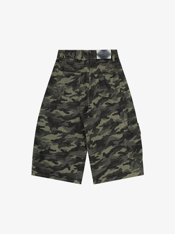 Camo Charm Detail Baggy Jorts