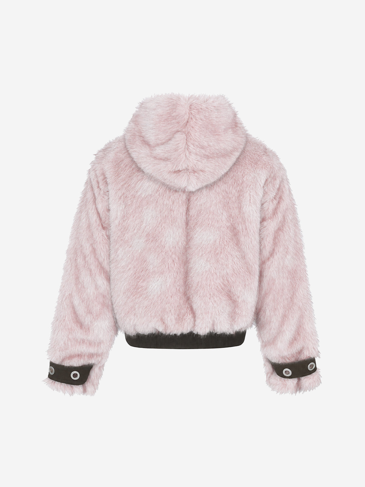 Deer Print Faux-Fur Zip Coat