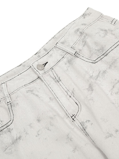 Thesupermade Workwear Multi-Pocket Tie-Dye Pants 