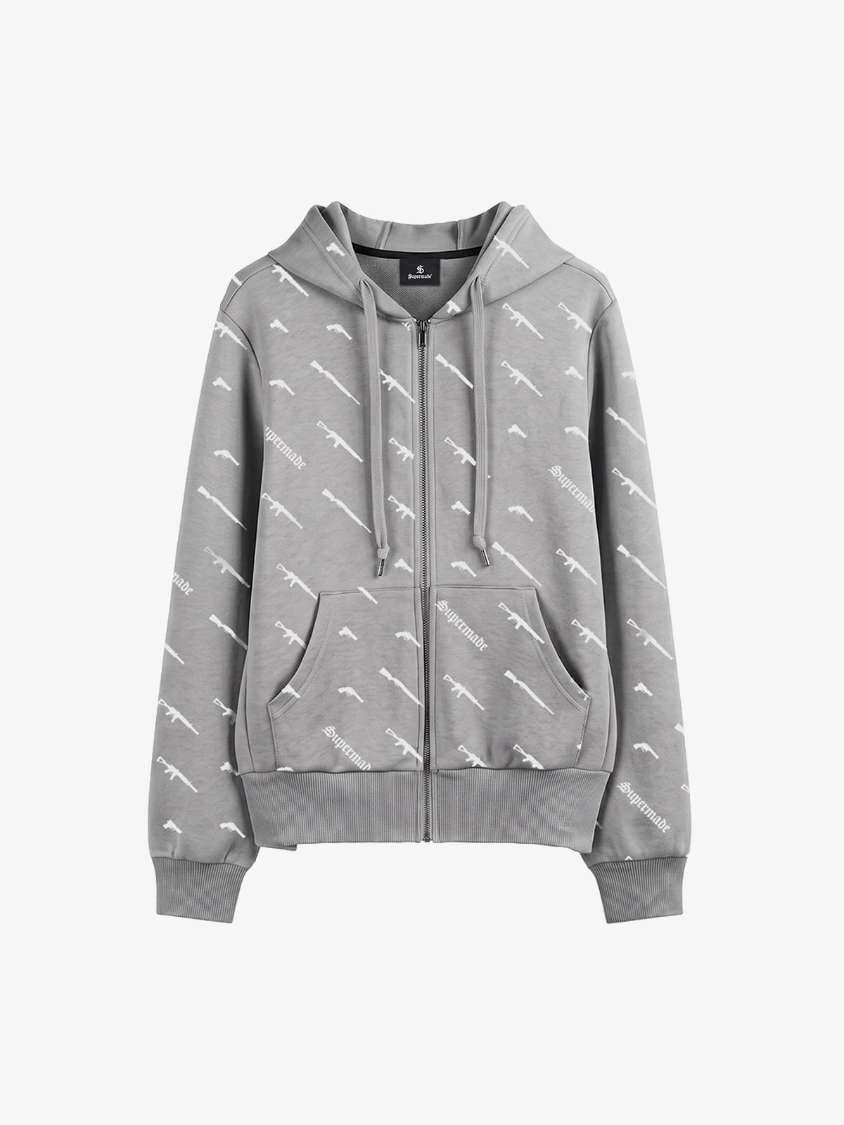 Full Print Tactical Gun Zip Up Hoodie