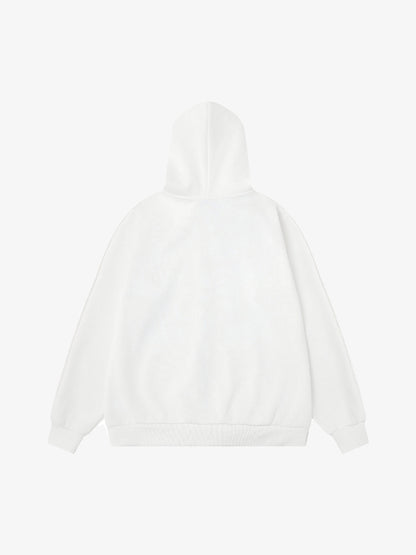 Retro Plush Collar Cartoon Anime Zip-Up Hoodie 