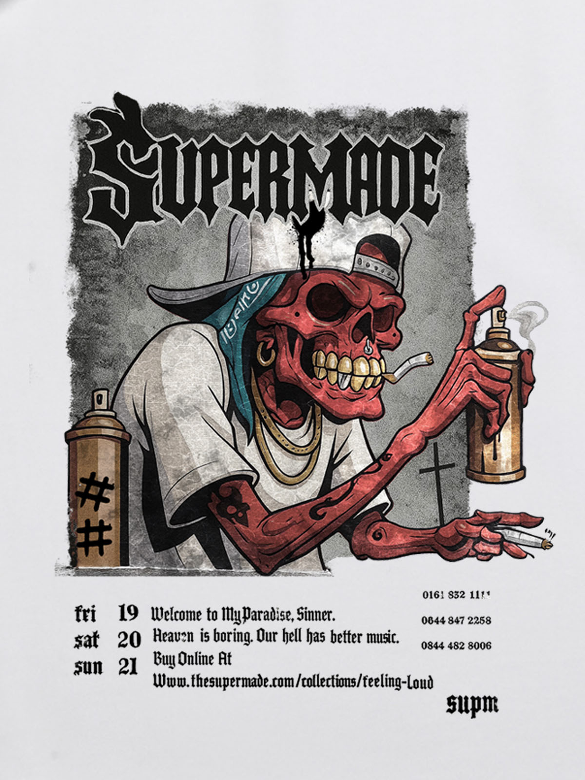 Graphic Tee with Bold Skull Design for Men 