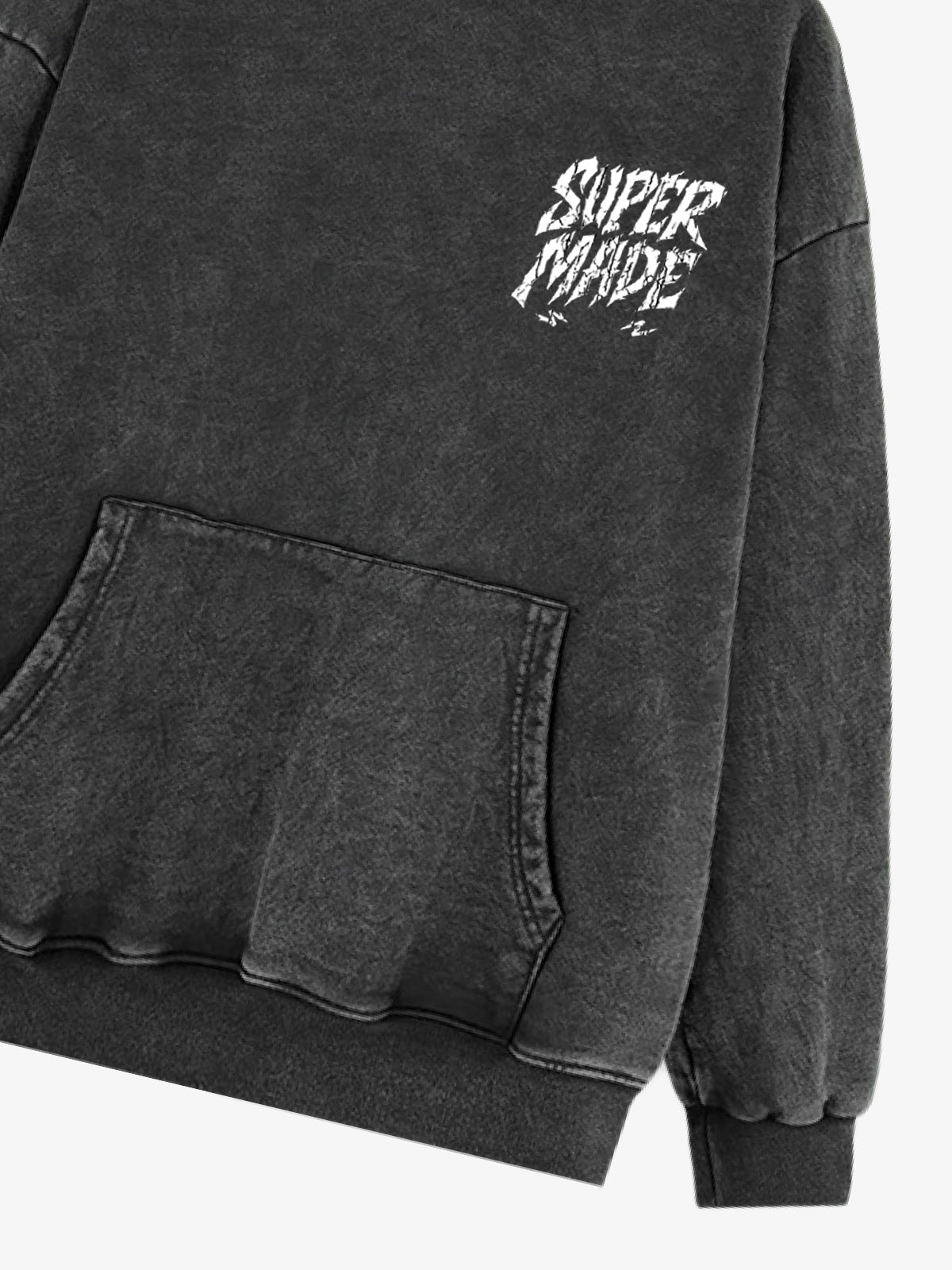 Distressed Graphic Hoodie with Bold Demon Design for Men 