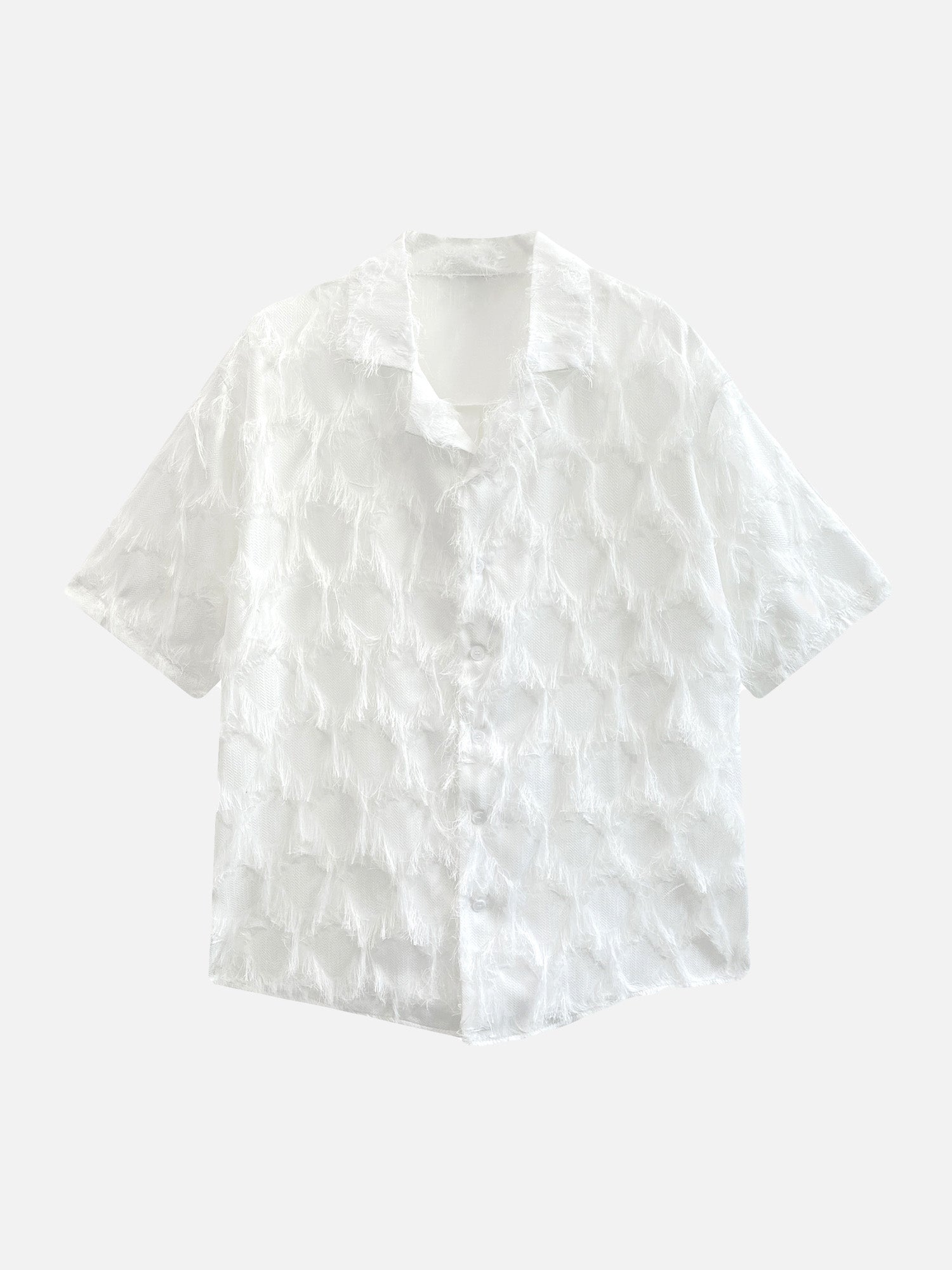 Niche Design Textured Short-sleeved Shirt