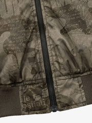 Camouflage All-Over Print Padded Bomber Coats