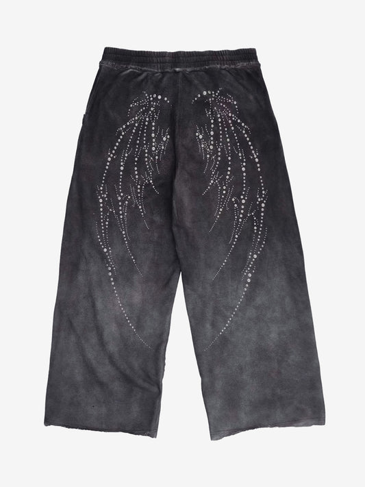 Distressed Wing Stud Baggy Sweatpants