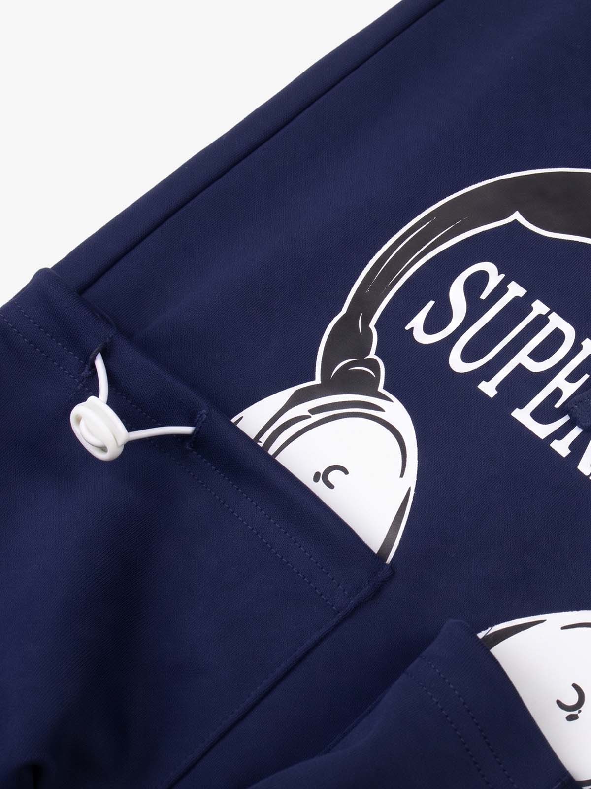Playful Graphic Double-Waist Layered Sweatpants