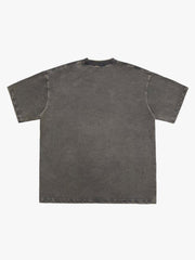 Double-Neck Washed Distressed Tee