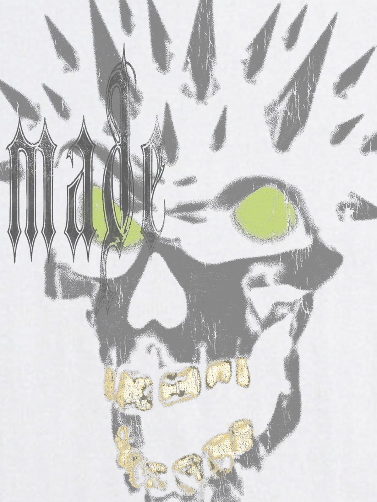Skull Graphic Brushed Tee