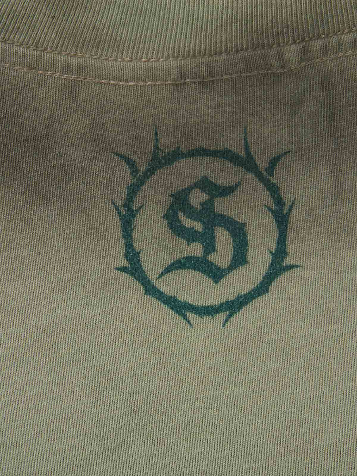 Supermade Distressed Rebellious Gun and Cross Print T-Shirt 