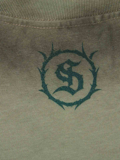 Supermade Distressed Rebellious Gun and Cross Print T-Shirt 