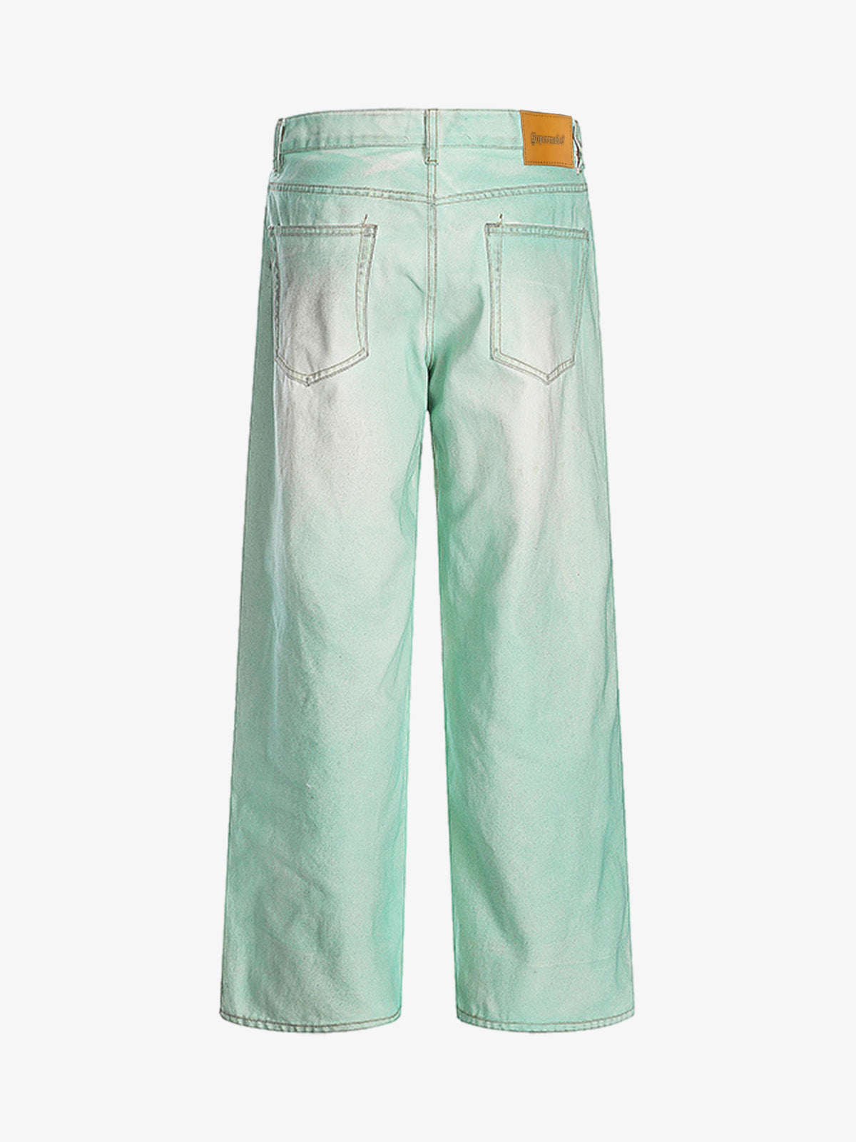 Distressed Handmade Luminous Mud-dyed Paint Jeans 