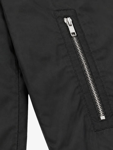 Checkerboard Embroidered Glossy Nylon Zip Jacket