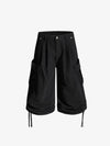 Jeans cargo corti effetto usurato, stile workwear