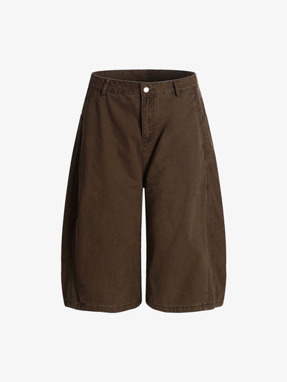 Deconstructed Casual Scimitar Denim Jorts 