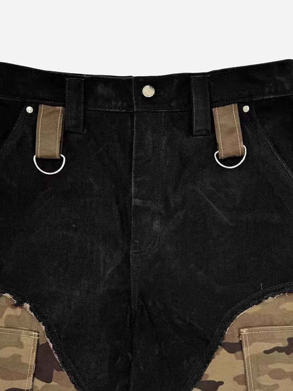 Scorpion Embroidered Camo Work Shorts