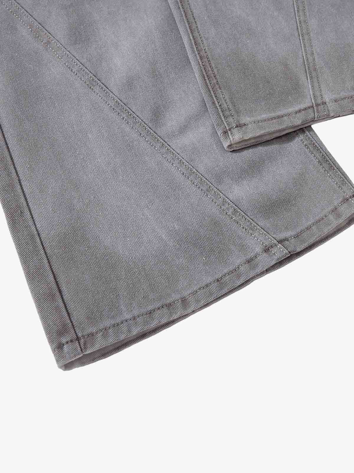 Distressed Washed Graphic Baggy Stacked Pants 