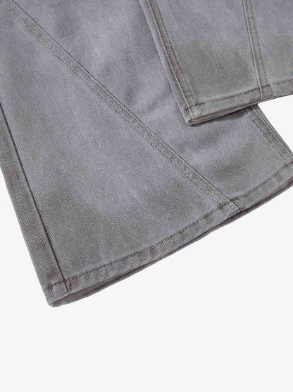 Distressed Washed Graphic Baggy Stacked Pants 