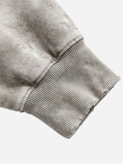 SUPM Graphic Deconstructed Raw-Edge Oversized Sweatshirt