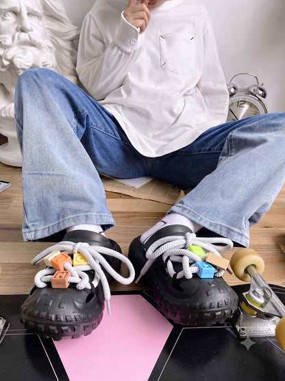 Lace-Up Non-Slip Clogs