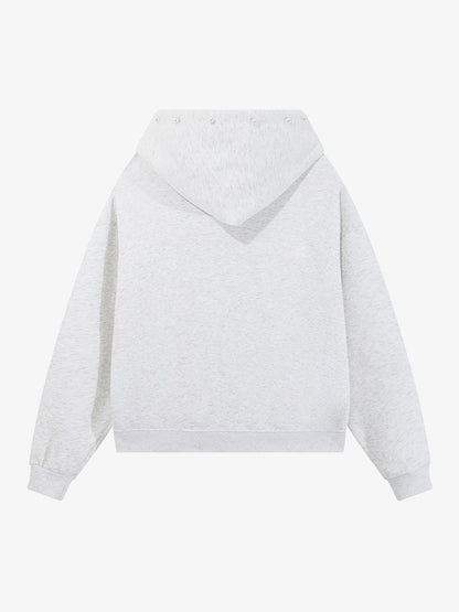 Stylish Embroidered Hoodie with Zip-Up Design for Men and Women - Perfect for Casual Wear 