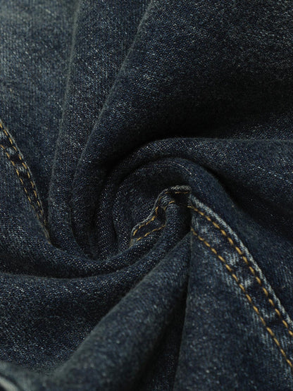 Vintage Washed Vibe Scimitar Wide-Leg Jeans 