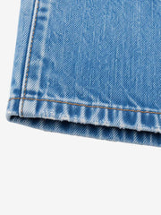 Leopard Knee-Detail Washed Distressed Straight-Leg Jeans