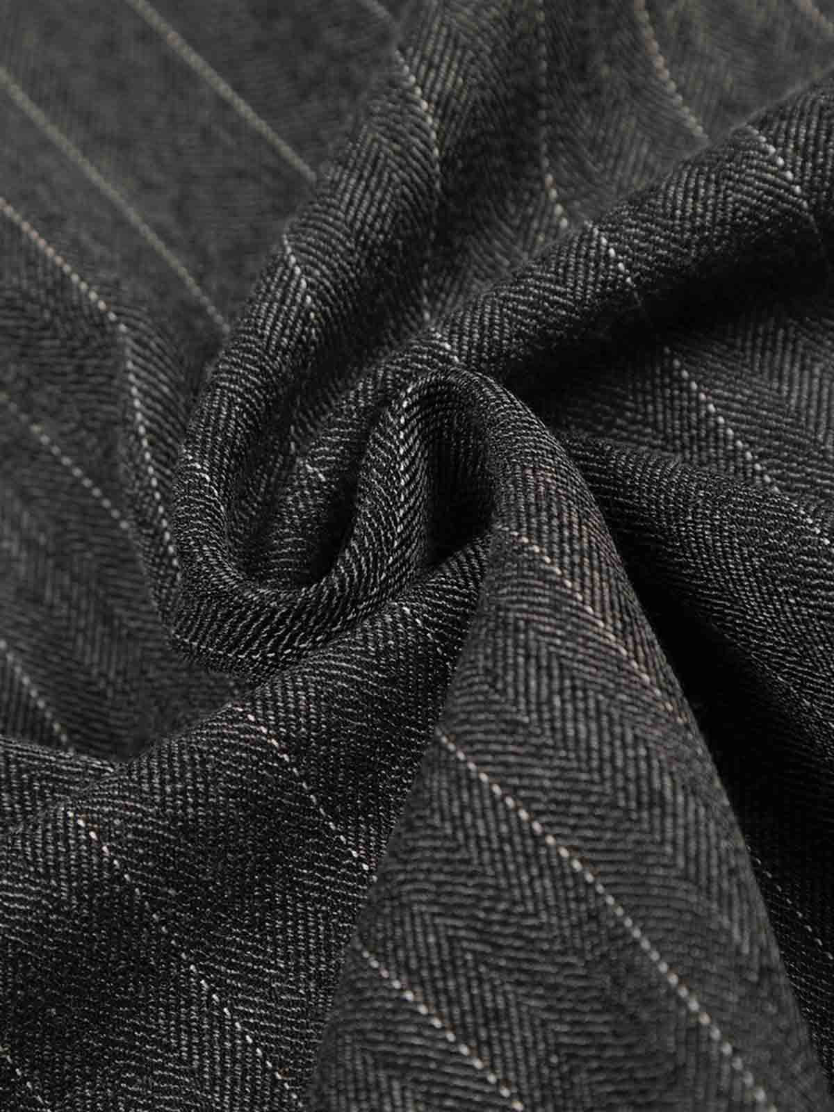 Pinstripe Vertical Embroidery Track Jacket 
