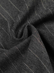Pinstripe Vertical Embroidery Track Jacket 