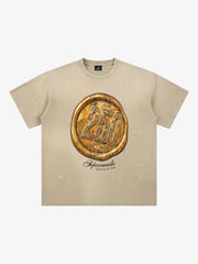 Vintage Gold Crest Graphic T-Shirt 