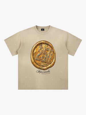 Vintage Gold Crest Graphic T-Shirt 