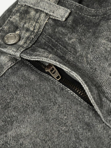 Vintage Heavy Distressed Washed Barrel Jeans 