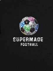 Color Block Soccer Ball Graphic T-Shirt 