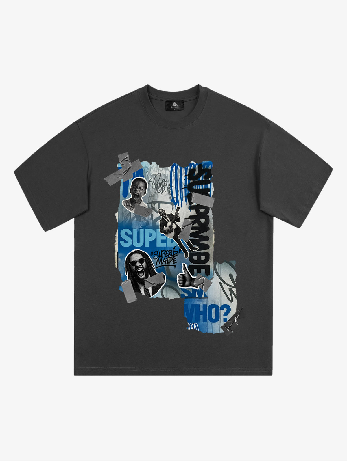 Supermade Trendy Retro Hip-Hop Character T-Shirt 