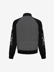 Polka-Dot Script Graphic Jacket