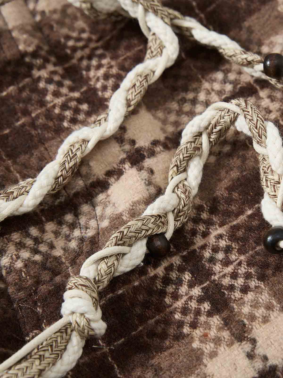 Plaid Fleece Baggy Cargo Pants 