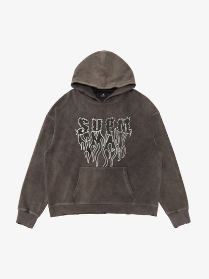 Distressed Graphic Hoodie for Urban Streetwear Enthusiasts 