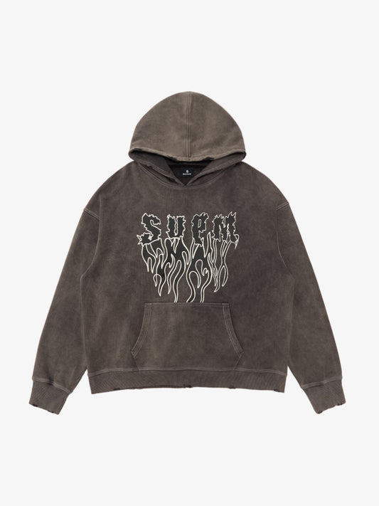 Distressed Graphic Hoodie for Urban Streetwear Enthusiasts 