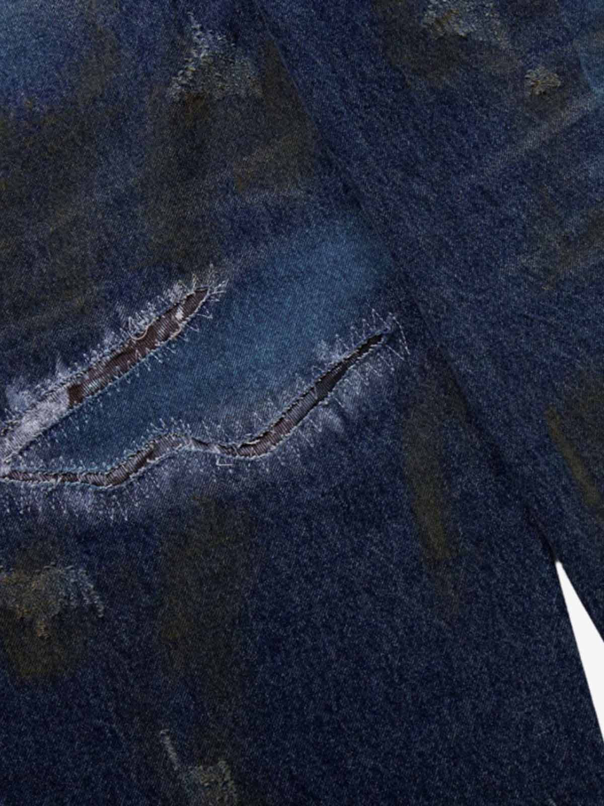 Vintage Washed Distressed Jeans 