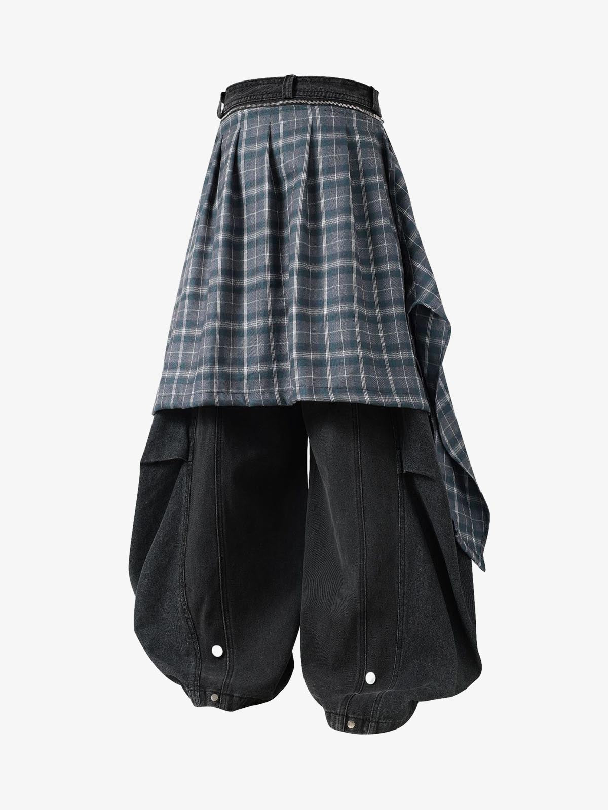 Detachable Skirted Curved Jeans 